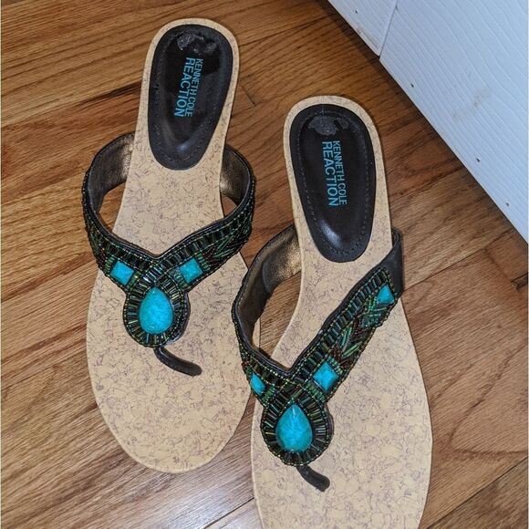 Kenneth Cole Turquoise sandas - Picture 3 of 3